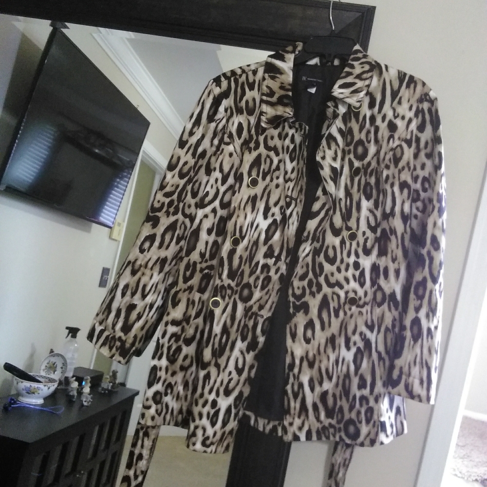INC Leopard Print Jacket